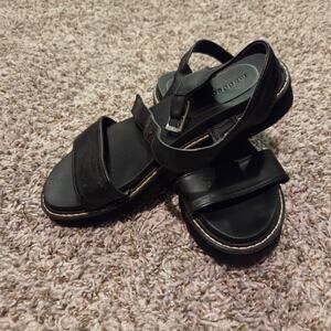 Black Strappy Sandals Madden Girl Winslo Platform Sz 8